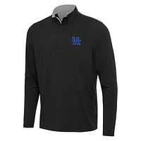 Men's Antigua Black/Gray Kentucky Wildcats Content Quarter-Zip Pullover Top
