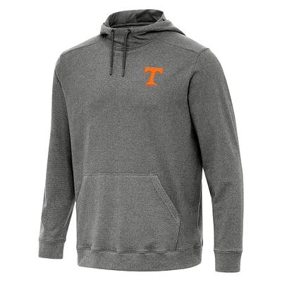 Men's Antigua Heather Black Tennessee Volunteers Cloud Pullover Hoodie