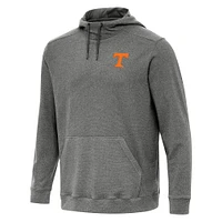 Men's Antigua Heather Black Tennessee Volunteers Cloud Pullover Hoodie