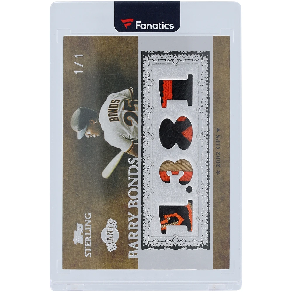 Barry Bonds San Francisco Giants 2007 Topps Sterling 1.381 Relic #4CS-20 #1/1 Card