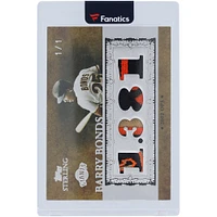 Barry Bonds San Francisco Giants 2007 Topps Sterling 1.381 Relic #4CS-20 #1/1 Card