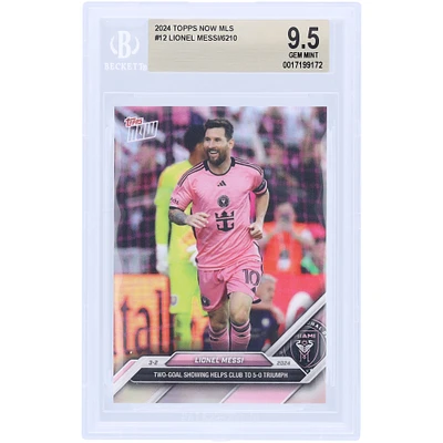 Lionel Messi Inter Miami CF 2024 Topps Now #12 BGS Authenticated 9.5 Card