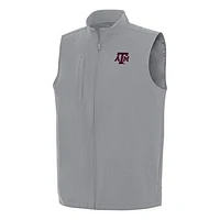 Men's Antigua Gray Texas A&M Aggies Regard Full-Zip Vest