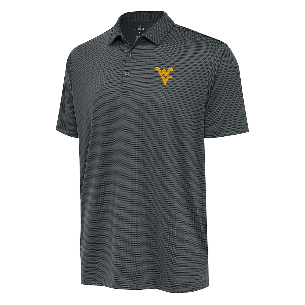 Men's Antigua Pewter West Virginia Mountaineers Ellipse Polo