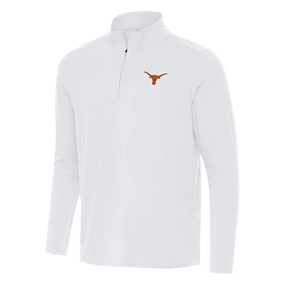 Men's Antigua White Texas Longhorns Intent Quarter-Zip Top
