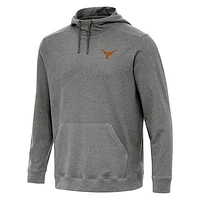 Men's Antigua Heather Black Texas Longhorns Cloud Pullover Hoodie