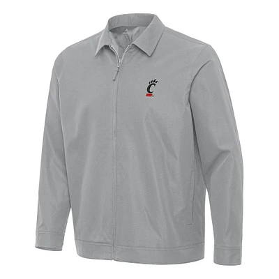 Men's Antigua  Gray Cincinnati Bearcats Pivot Full-Zip Jacket
