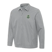 Men's Antigua  Gray Colorado State Rams Pivot Full-Zip Jacket