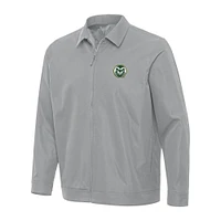 Men's Antigua  Gray Colorado State Rams Pivot Full-Zip Jacket