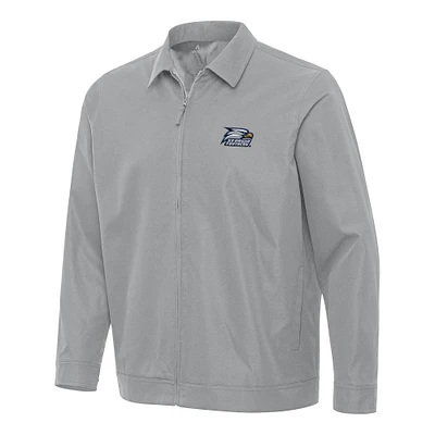 Men's Antigua  Gray Georgia Southern Eagles Pivot Full-Zip Jacket