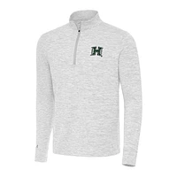 Men's Antigua Gray Hawaii Rainbow Warriors Cause Quarter-Zip Top
