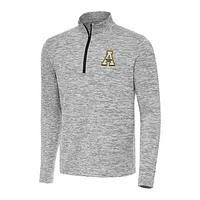 Men's Antigua Black Appalachian State Mountaineers Cause Quarter-Zip Top