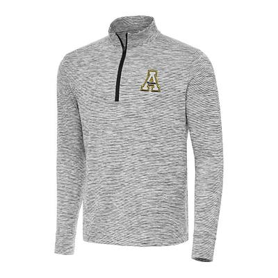 Men's Antigua Black Appalachian State Mountaineers Cause Quarter-Zip Top
