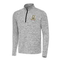 Men's Antigua Black Appalachian State Mountaineers Cause Quarter-Zip Top