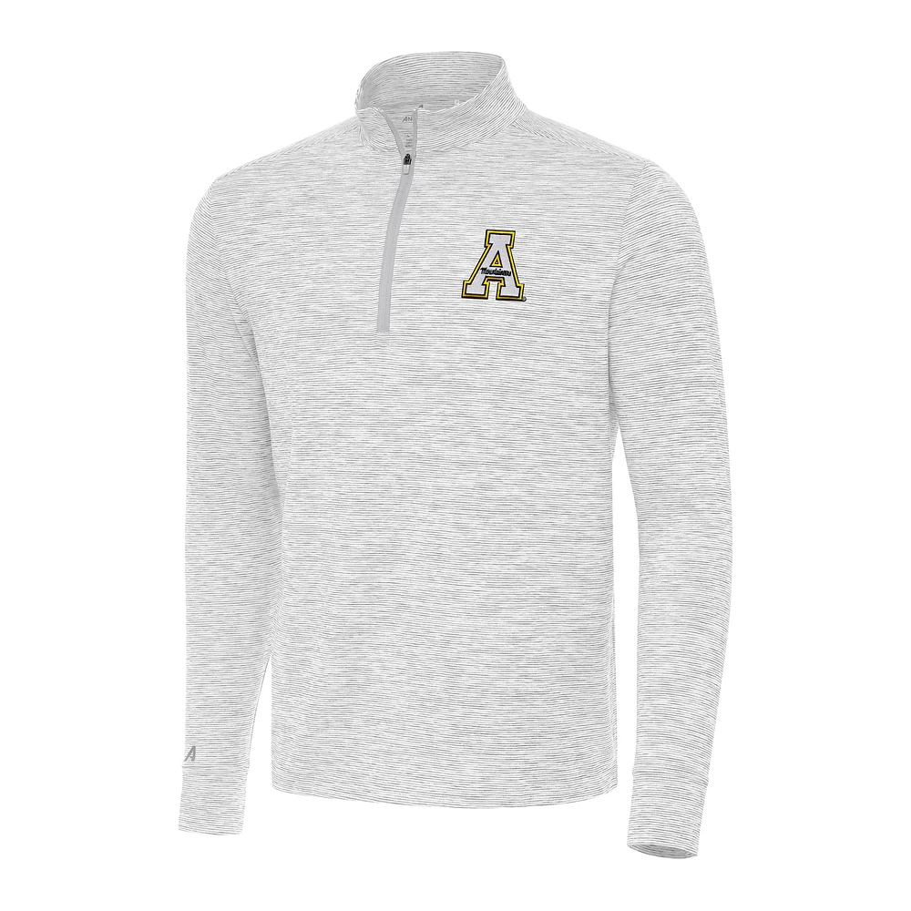 Men's Antigua Gray Appalachian State Mountaineers Cause Quarter-Zip Top
