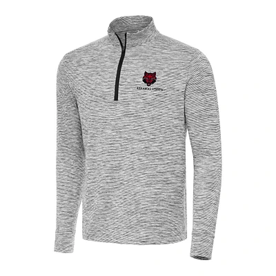 Men's Antigua Black Arkansas State Red Wolves Cause Quarter-Zip Top