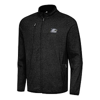 Men's Antigua Heather Black Georgia Southern Eagles Hold-Up Full-Zip Tri-Blend Jacket