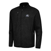 Men's Antigua Heather Black Georgia Southern Eagles Hold-Up Full-Zip Tri-Blend Jacket