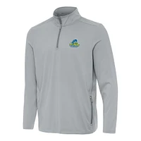 Men's Antigua  Gray Delaware Fightin' Blue Hens Perilous Quarter-Zip Sweatshirt