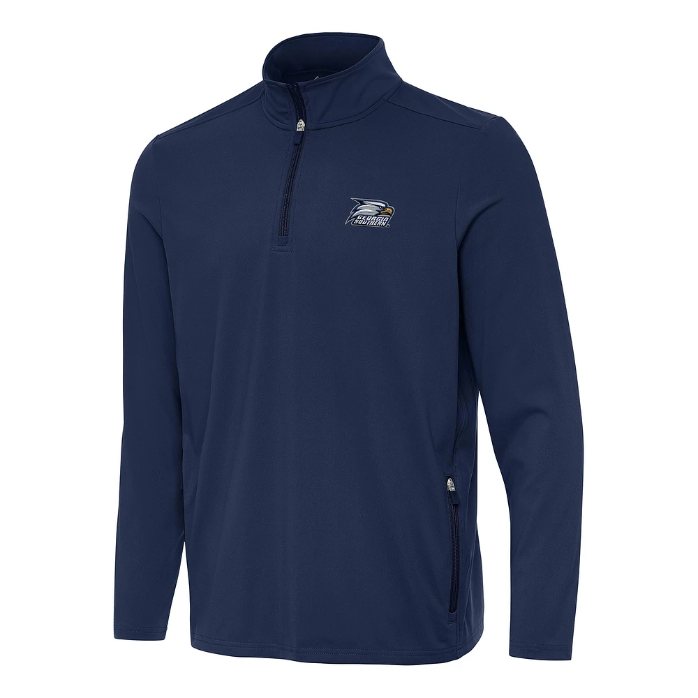 Men's Antigua Navy Georgia Southern Eagles Perilous Quarter-Zip Sweatshirt