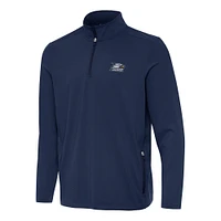 Men's Antigua  Navy Georgia Southern Eagles Perilous Quarter-Zip Sweatshirt