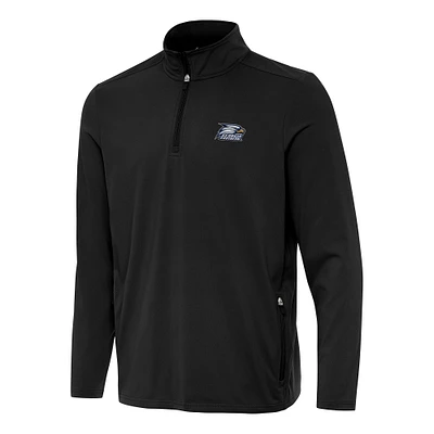 Men's Antigua  Black Georgia Southern Eagles Perilous Quarter-Zip Sweatshirt