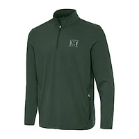 Men's Antigua  Hunter Green Hawaii Rainbow Warriors Perilous Quarter-Zip Sweatshirt