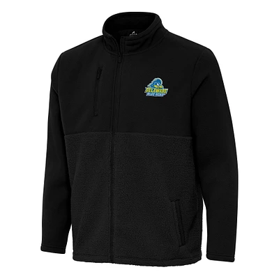 Men's Antigua Black Delaware Fightin' Blue Hens Daily Fused Full-Zip Jacket