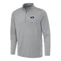 Men's Antigua Gray BYU Cougars Reprocess Quarter-Zip Top