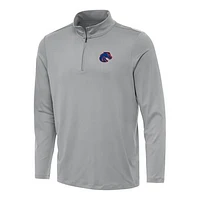 Men's Antigua Gray Boise State Broncos Reprocess Quarter-Zip Top