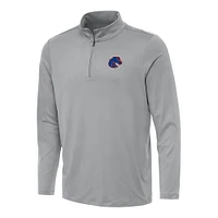 Men's Antigua Gray Boise State Broncos Reprocess Quarter-Zip Top