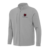 Men's Antigua Gray Arkansas State Red Wolves Regard Full-Zip Jacket