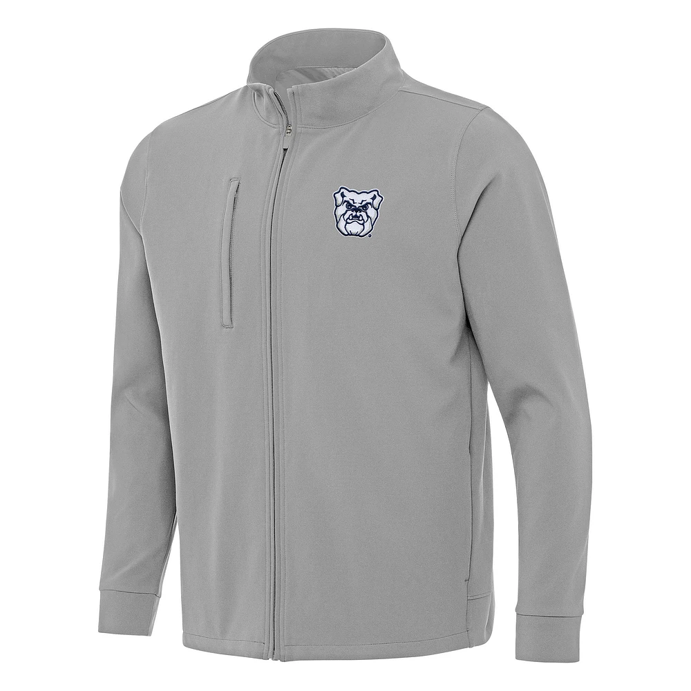 Men's Antigua Gray Butler Bulldogs Regard Full-Zip Jacket