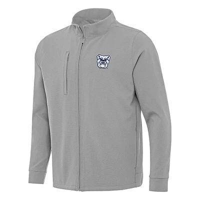 Men's Antigua Gray Butler Bulldogs Regard Full-Zip Jacket