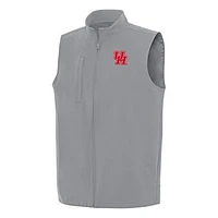 Men's Antigua Gray Houston Cougars Regard Full-Zip Vest