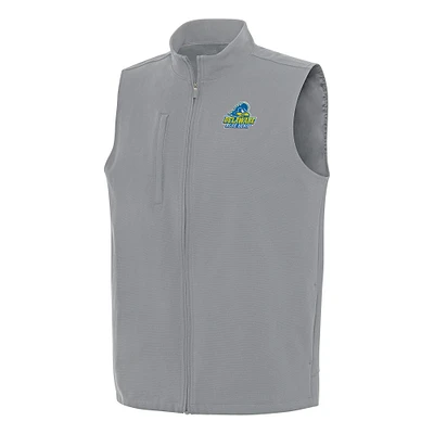 Men's Antigua Gray Delaware Fightin' Blue Hens Regard Full-Zip Vest