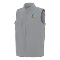 Men's Antigua Gray Delaware Fightin' Blue Hens Regard Full-Zip Vest