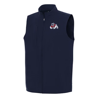 Men's Antigua Navy Fresno State Bulldogs Regard Full-Zip Vest