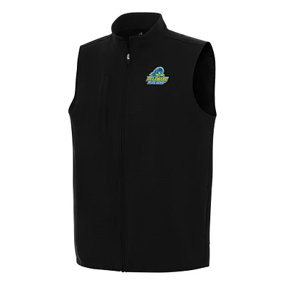 Men's Antigua Black Delaware Fightin' Blue Hens Regard Full-Zip Vest