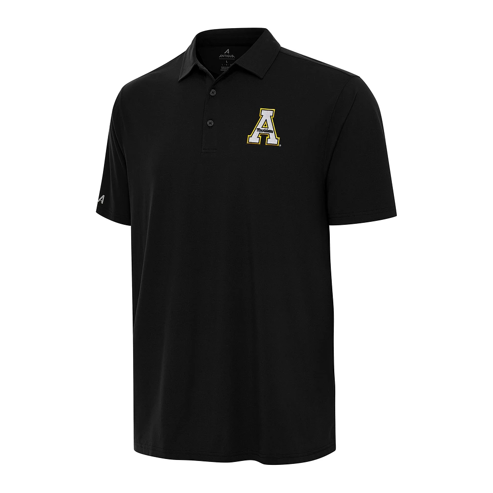 Men's Antigua Black Appalachian State Mountaineers Era Polo