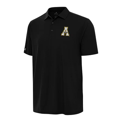 Men's Antigua Black Appalachian State Mountaineers Era Polo