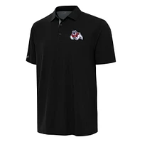Men's Antigua Black/Gray Fresno State Bulldogs Era Polo
