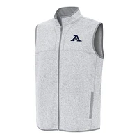 Men's Antigua Heather Akron Zips Fortune Full-Zip Vest