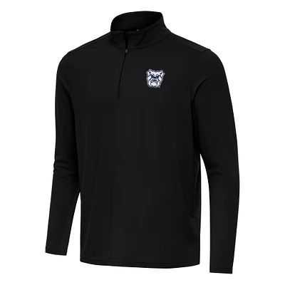 Men's Antigua Black Butler Bulldogs Intent Quarter-Zip Top