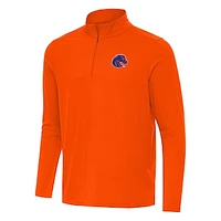 Men's Antigua Orange Boise State Broncos Intent Quarter-Zip Top