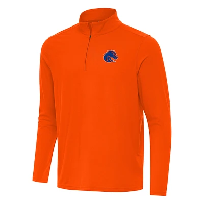 Men's Antigua Orange Boise State Broncos Intent Quarter-Zip Top
