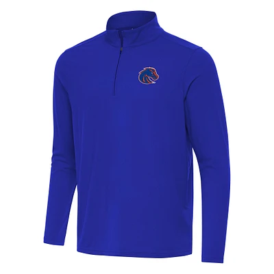 Men's Antigua Royal Boise State Broncos Intent Quarter-Zip Top