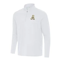 Men's Antigua White Appalachian State Mountaineers Intent Quarter-Zip Top
