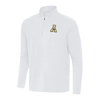 Men's Antigua White Appalachian State Mountaineers Intent Quarter-Zip Top