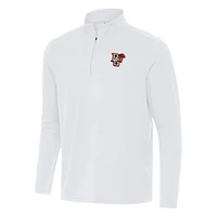 Men's Antigua White Bowling Green St. Falcons Intent Quarter-Zip Top